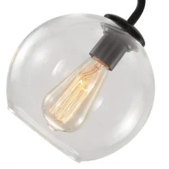 Round Globe Sputnik 5-light Chandelier Bubble Glass Design