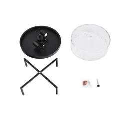 Round Hammered Glass Ceiling Light