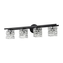 Rubik Cube Style Faceted Crystal Shade Vanity Wall Sconce