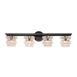 Rubik Cube Style Faceted Crystal Shade Vanity Wall Sconce