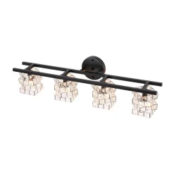 Rubik Cube Style Faceted Crystal Shade Vanity Wall Sconce