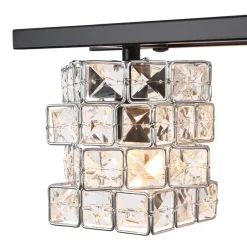 Rubik Cube Style Faceted Crystal Shade Vanity Wall Sconce