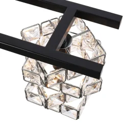 Rubik Cube Style Faceted Crystal Shade Vanity Wall Sconce