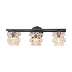 Rubik Cube Style Faceted Crystal Shade Vanity Wall Sconce