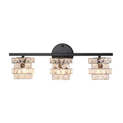 Rubik Cube Style Faceted Crystal Shade Vanity Wall Sconce