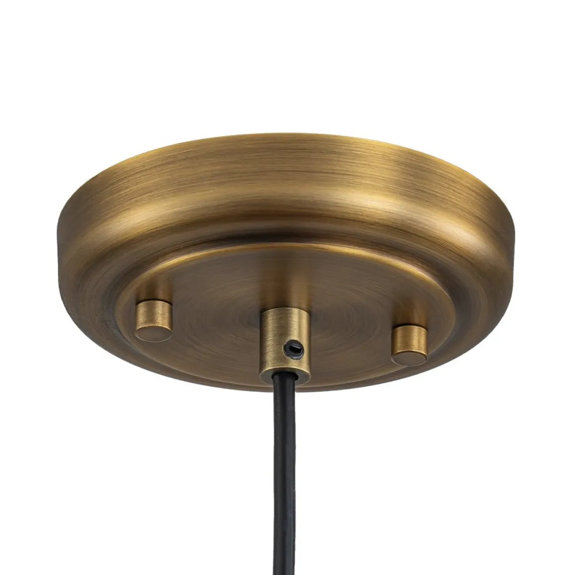 Rustic Brown 1-Light Oversized Flat Dome Pendant Light
