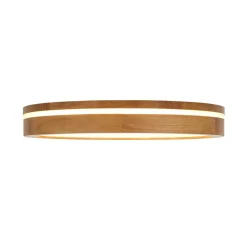 Rustic Dimmable LED Walnut Wooden Round Ceiling Light