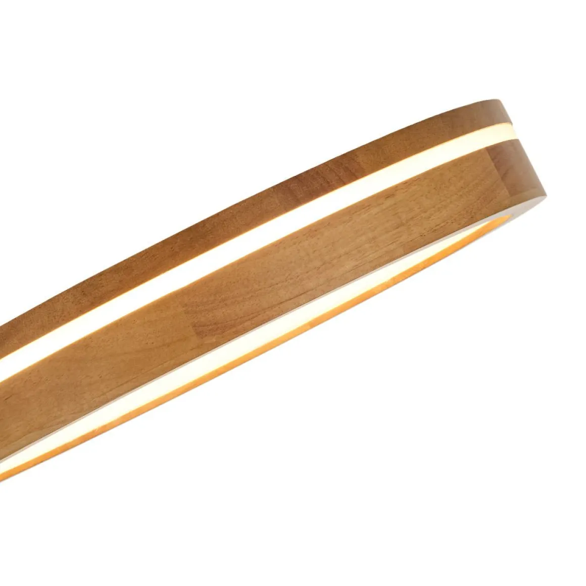 Rustic Dimmable LED Walnut Wooden Round Ceiling Light