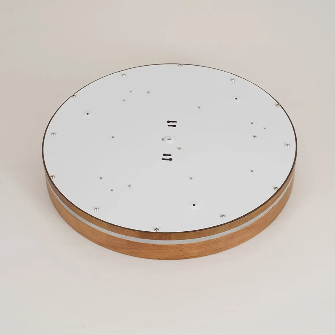 Rustic Dimmable LED Walnut Wooden Round Ceiling Light