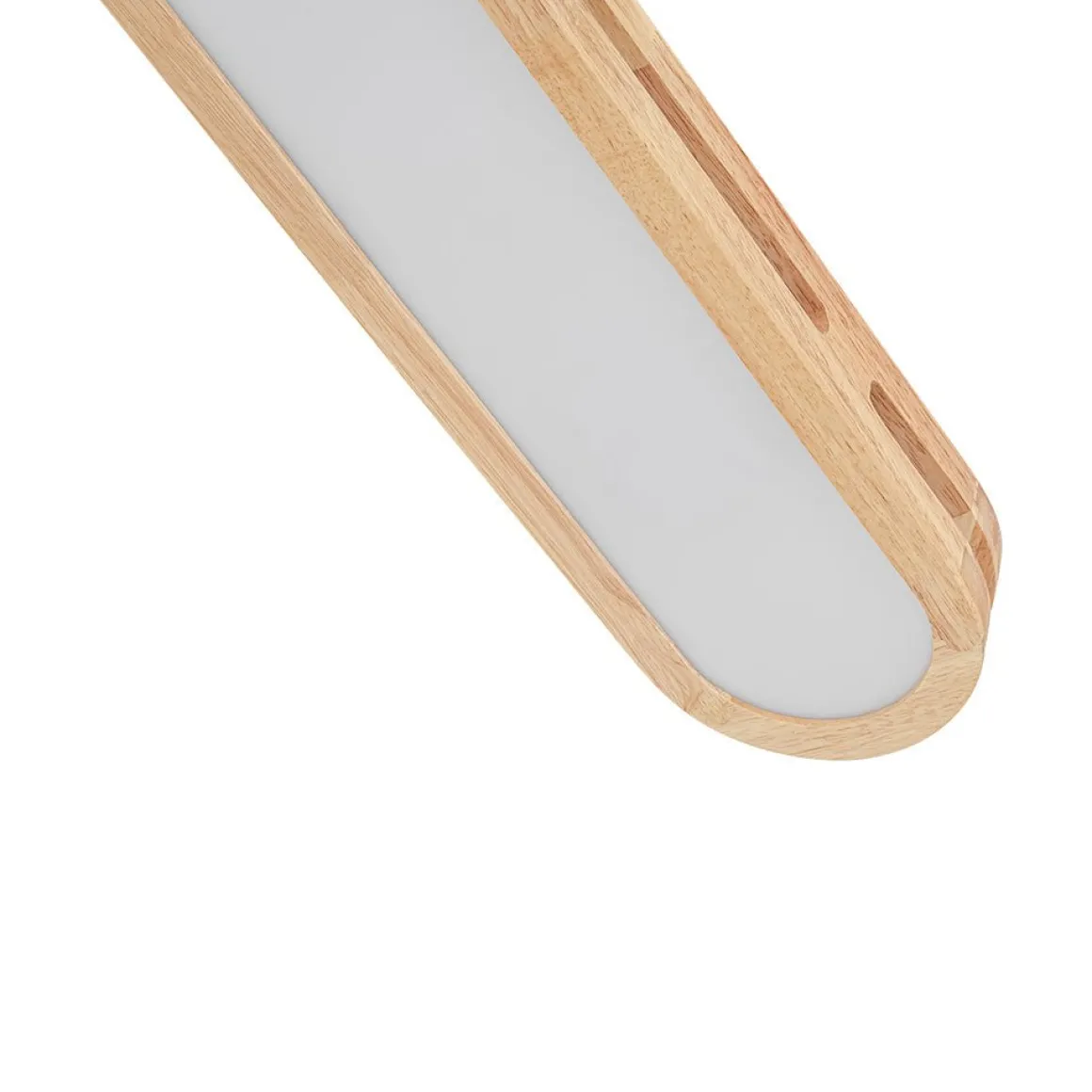 Rustic Dimmable LED Wood Oval Flush Mount Light