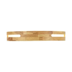 Rustic Dimmable LED Wood Round Flush Mount Light
