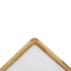 Rustic Dimmable LED Wood Square Flush Mount Light