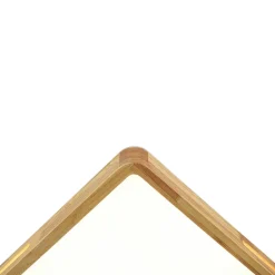 Rustic Dimmable LED Wood Square Flush Mount Light