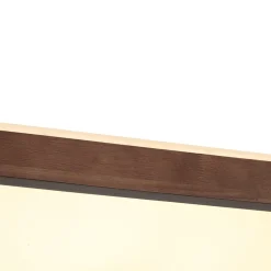 Rustic Rectangle Walnut Wooden Dimmable LED Flush Mount