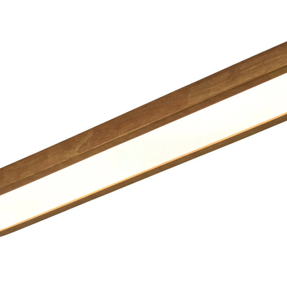 Rustic Walnut Wood Oval Dimmable LED Flush Mount Light