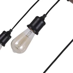 Rustic Wooden Wide Linear Chandelier