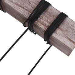 Rustic Wooden Wide Linear Chandelier