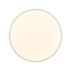 Scandinavian Brass White Round Dimmable LED Semi Flush Light
