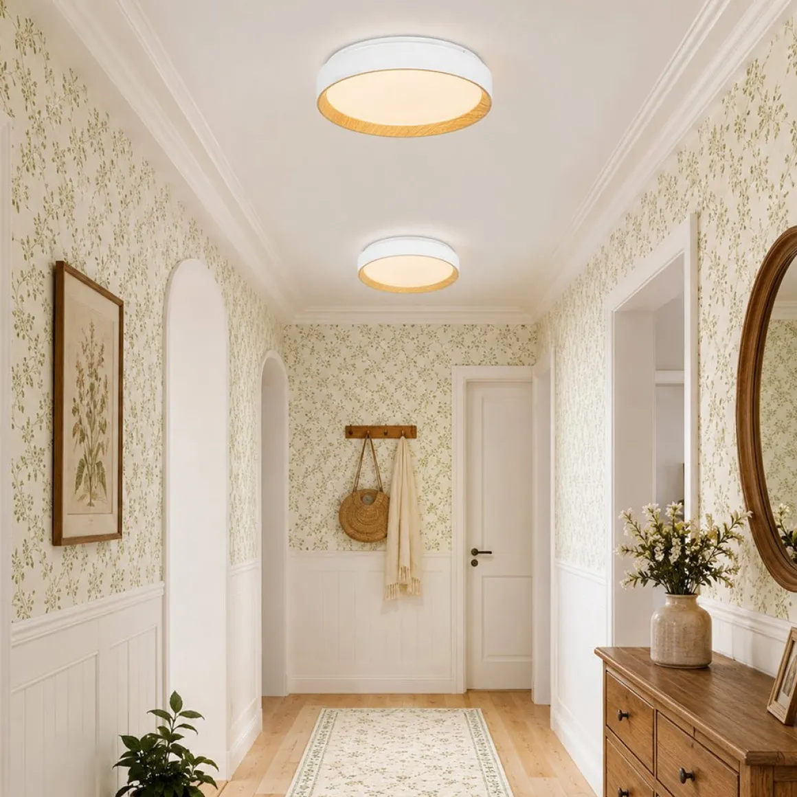 Scandinavian 5CCT Dimmable LED Round Flush Mount Light