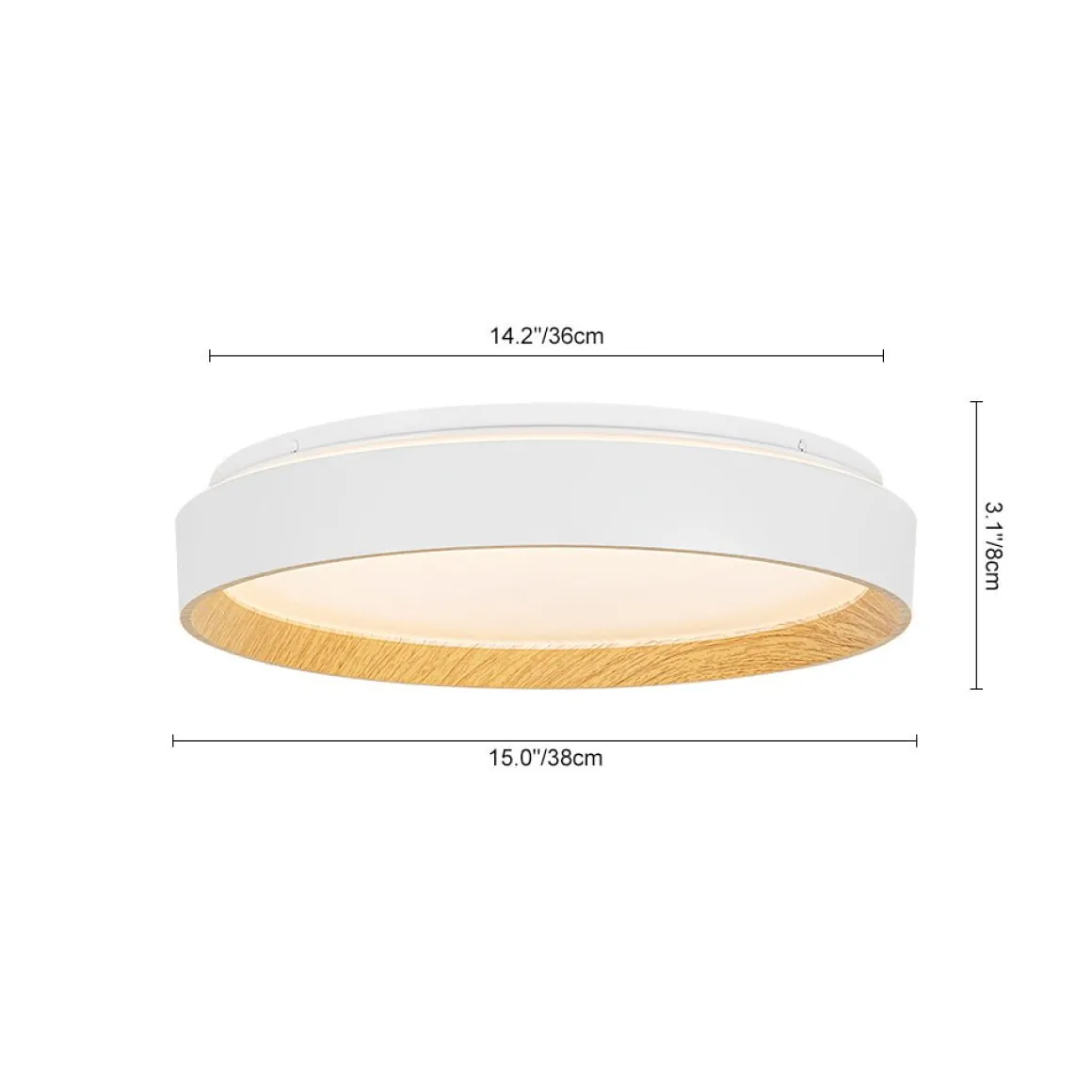 Scandinavian 5CCT Dimmable LED Round Flush Mount Light