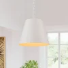 Scandinavian 1-Light Geometric White Kitchen Pendant Light