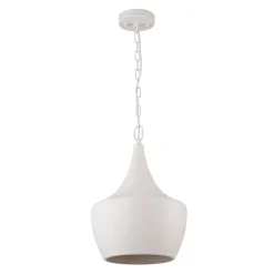 Scandinavian 1-Light Geometric White Kitchen Pendant Light