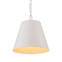 Scandinavian 1-Light Geometric White Kitchen Pendant Light