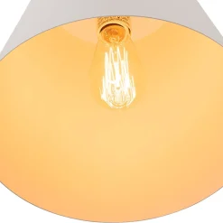 Scandinavian 1-Light Geometric White Kitchen Pendant Light