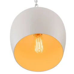 Scandinavian 1-Light Geometric White Kitchen Pendant Light