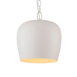 Scandinavian 1-Light Geometric White Kitchen Pendant Light