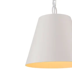 Scandinavian 1-Light Geometric White Kitchen Pendant Light