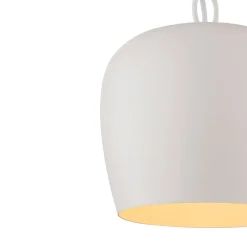 Scandinavian 1-Light Geometric White Kitchen Pendant Light