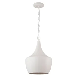 Scandinavian 1-Light Geometric White Kitchen Pendant Light