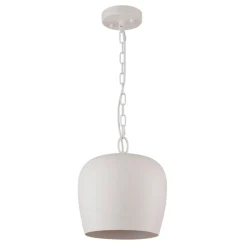 Scandinavian 1-Light Geometric White Kitchen Pendant Light