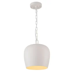 Scandinavian 1-Light Geometric White Kitchen Pendant Light