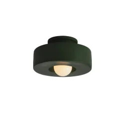 Scandinavian Minimalist Red Velvet Round Single Ceiling Light