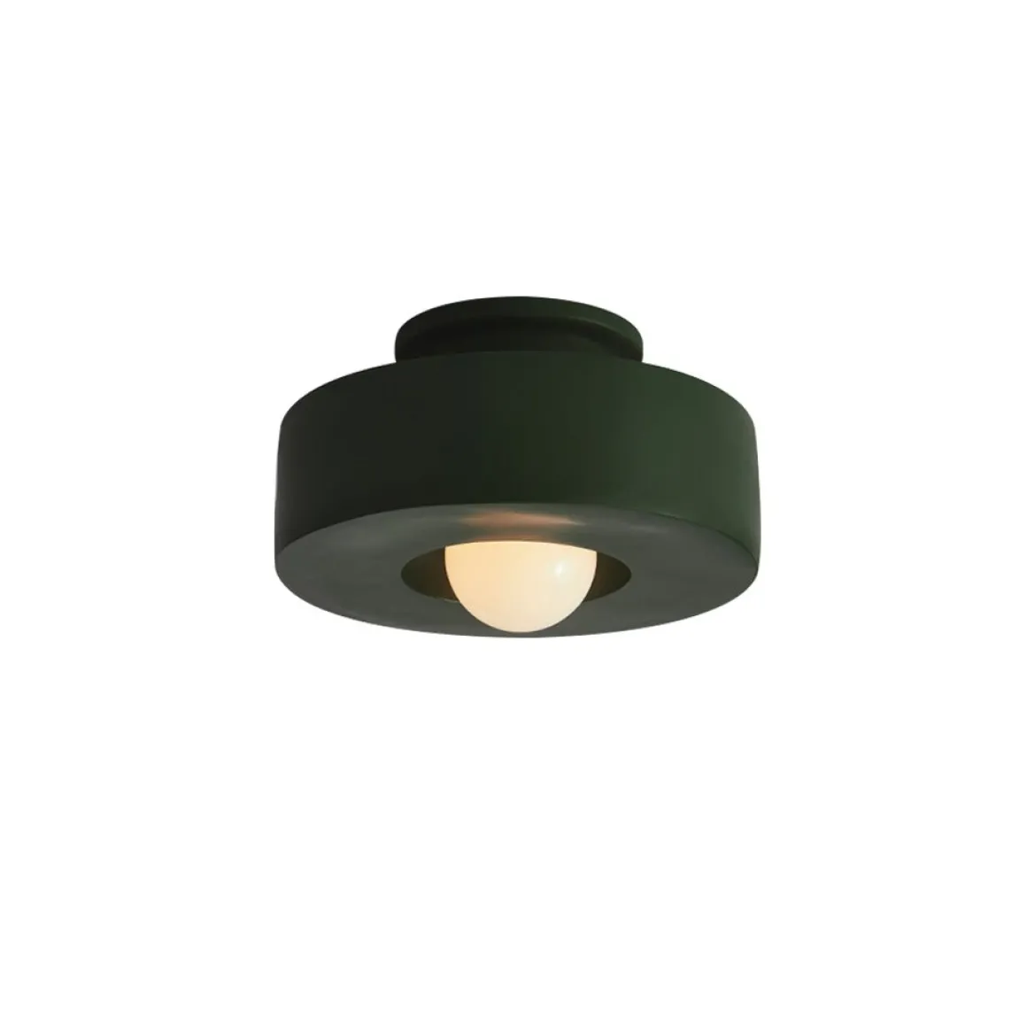 Scandinavian Minimalist Red Velvet Round Single Ceiling Light