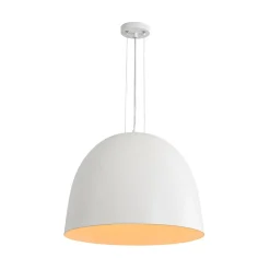 Scandinavian Oversized Iron White Bell Dome Pendant Light