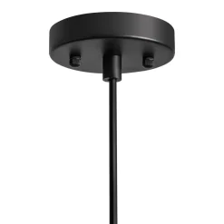 Scandinavian Retro Oversized Black Gold Flat Dome Metal Pendant