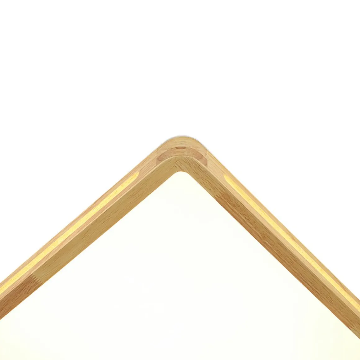 Scandinavian Wooden Dimmable LED Square Flush Mount