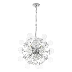 Sculptural Bloom Dandelion Crystal Floral Bubble Chandelier