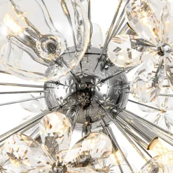 Sculptural Bloom Dandelion Crystal Floral Bubble Chandelier