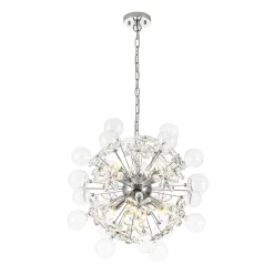 Sculptural Bloom Dandelion Crystal Floral Bubble Chandelier