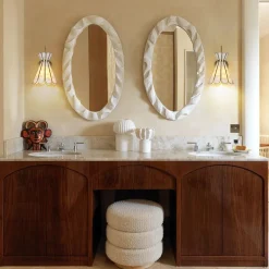 Sculptural Bloom 1-Light Brass Capiz Shell Glass Wall Sconce