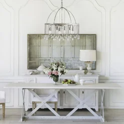 Shabby Chic Crystal Raindrop Chandelier