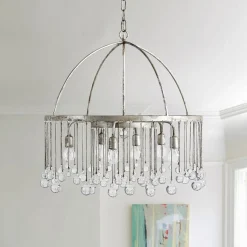 Shabby Chic Crystal Raindrop Chandelier