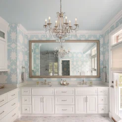 Shabby Chic 6-Light Crystal Empire Candle Chandelier