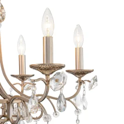 Shabby Chic 6-Light Crystal Empire Candle Chandelier