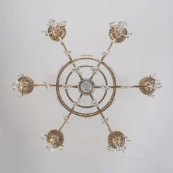 Shabby Chic 6-Light Crystal Empire Candle Chandelier