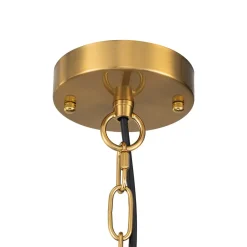 Shaker Brass Black 1-Light Metal Conical Kitchen Pendant